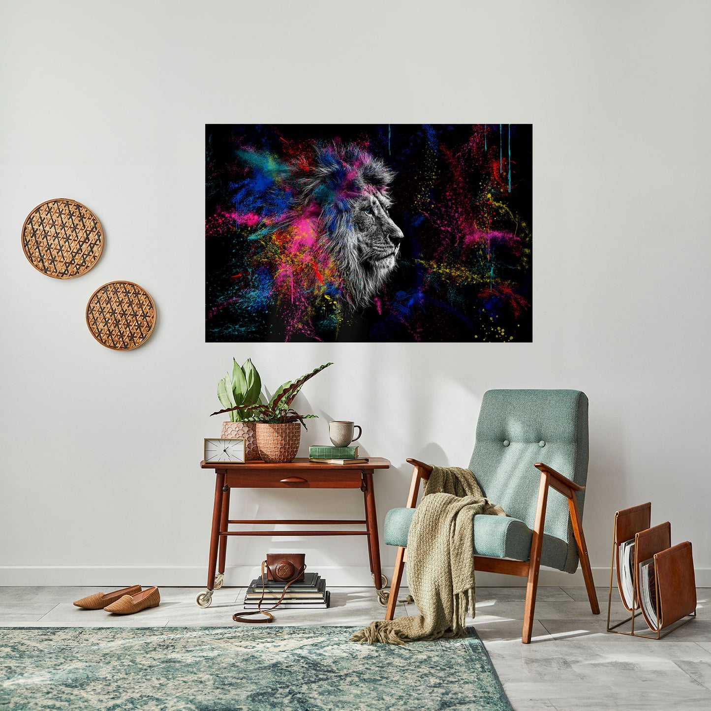LION ARTISTRY Horisontell affisch med självhäftande tryck