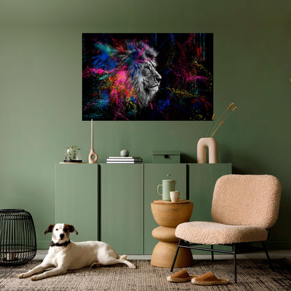 LION ARTISTRY Horisontell affisch med självhäftande tryck