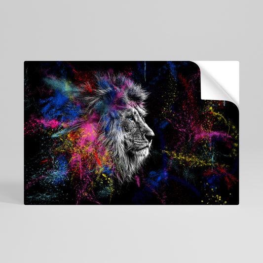 LION ARTISTRY Självhäftande Horisontell Poster
