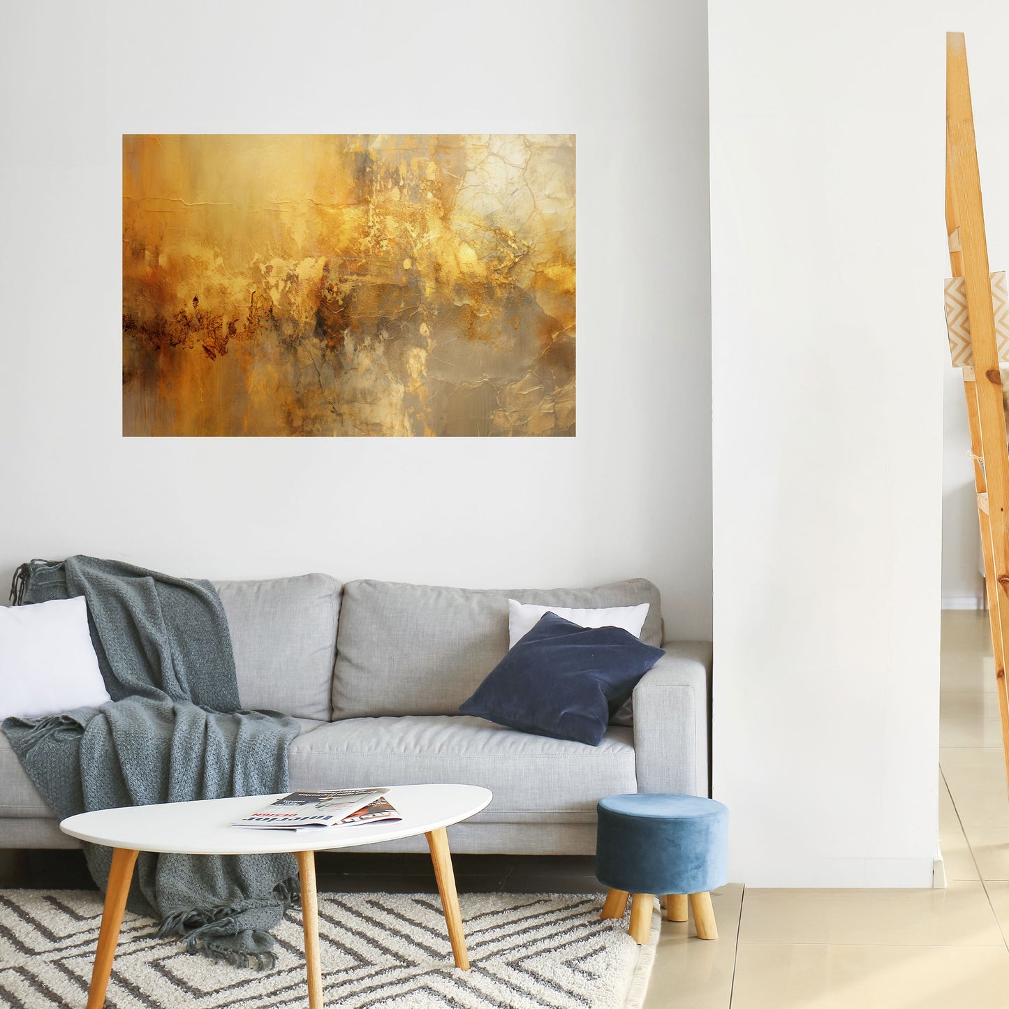 SEARING GLOW Peel and Stick Horizontal Poster