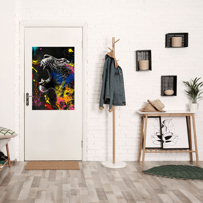 LEOPARD ARTISTRY Peel and Stick Vertical Poster