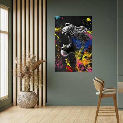 LEOPARD ARTISTRY Peel and Stick Vertical Poster