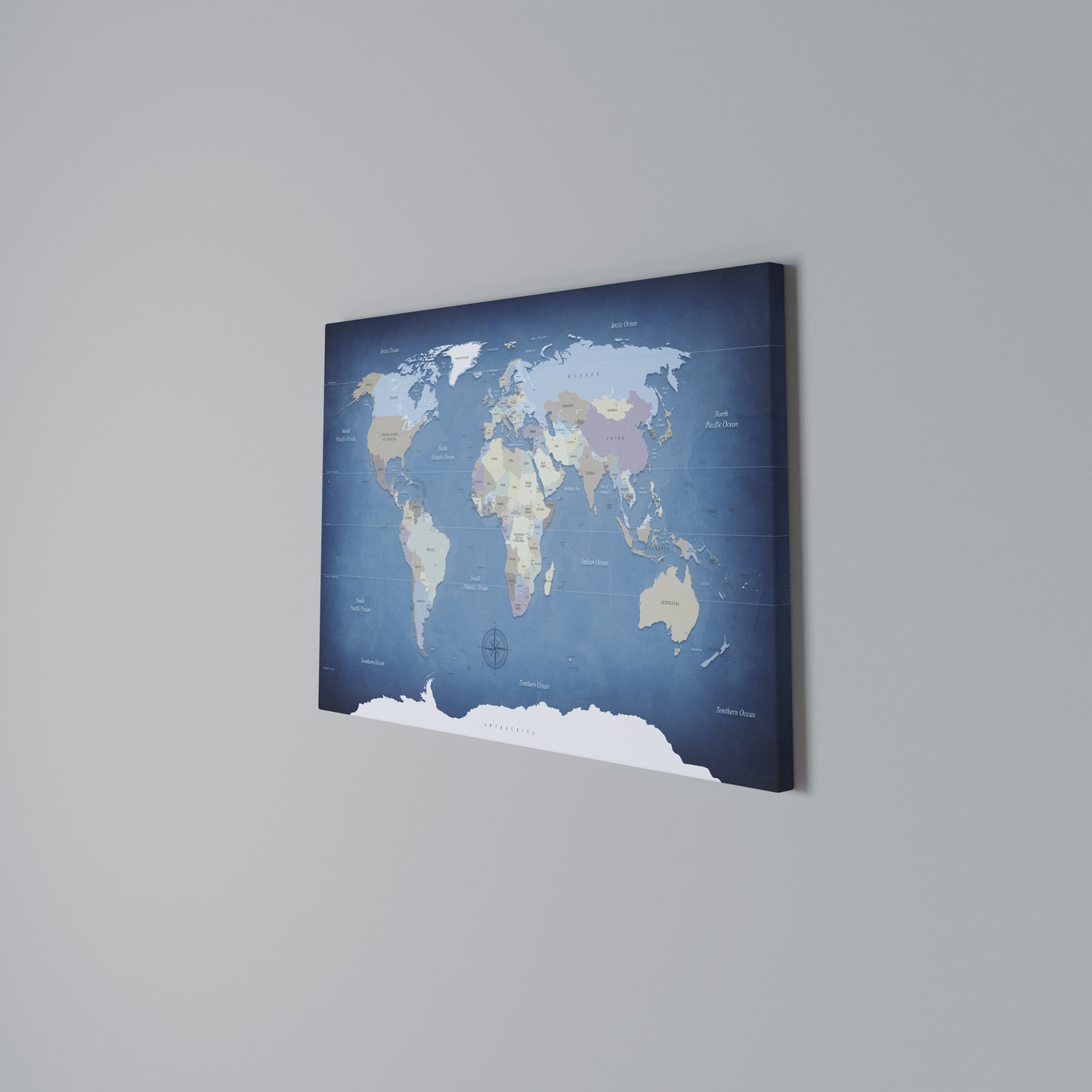 MAPS OF INSPIRATION Horizontal Canvas Print