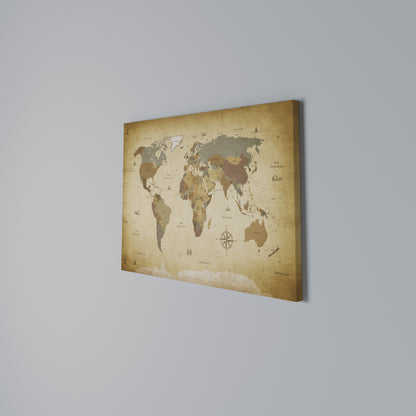 MYSTICAL MAP ODYSSEY Horizontal Canvas Print