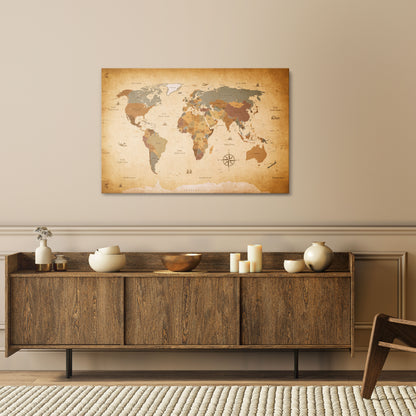 MYSTICAL MAP ODYSSEY Horizontal Canvas Print