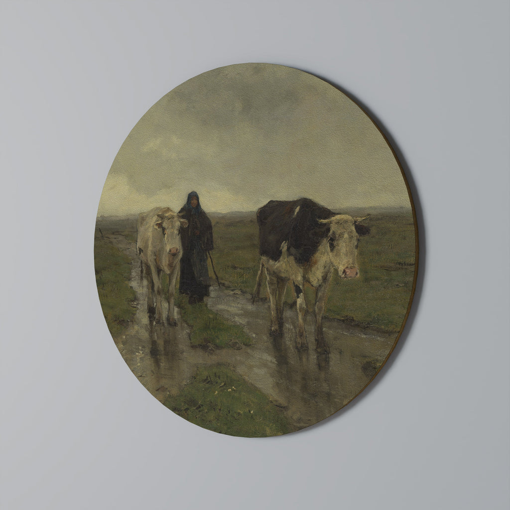 RAINY REFLECTIONS Rund Väggkonst