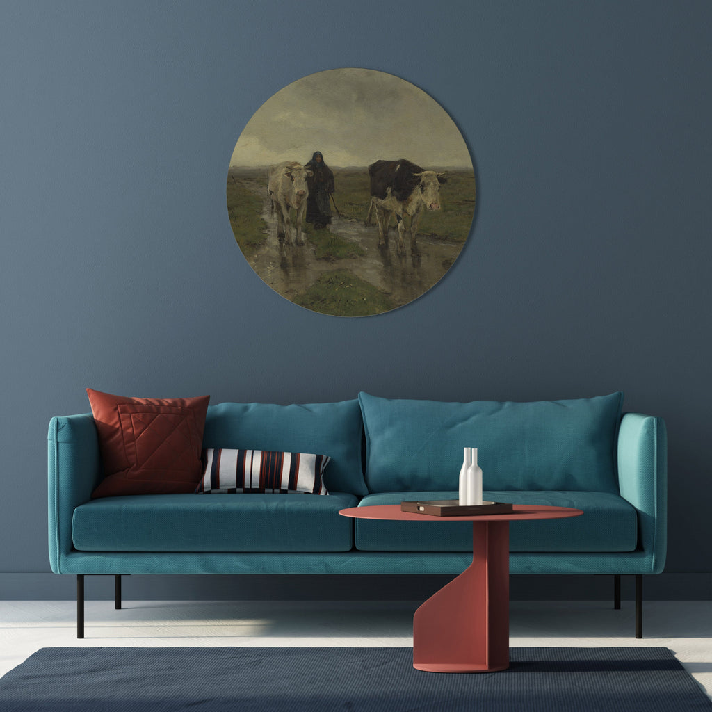 RAINY REFLECTIONS Rund Väggkonst