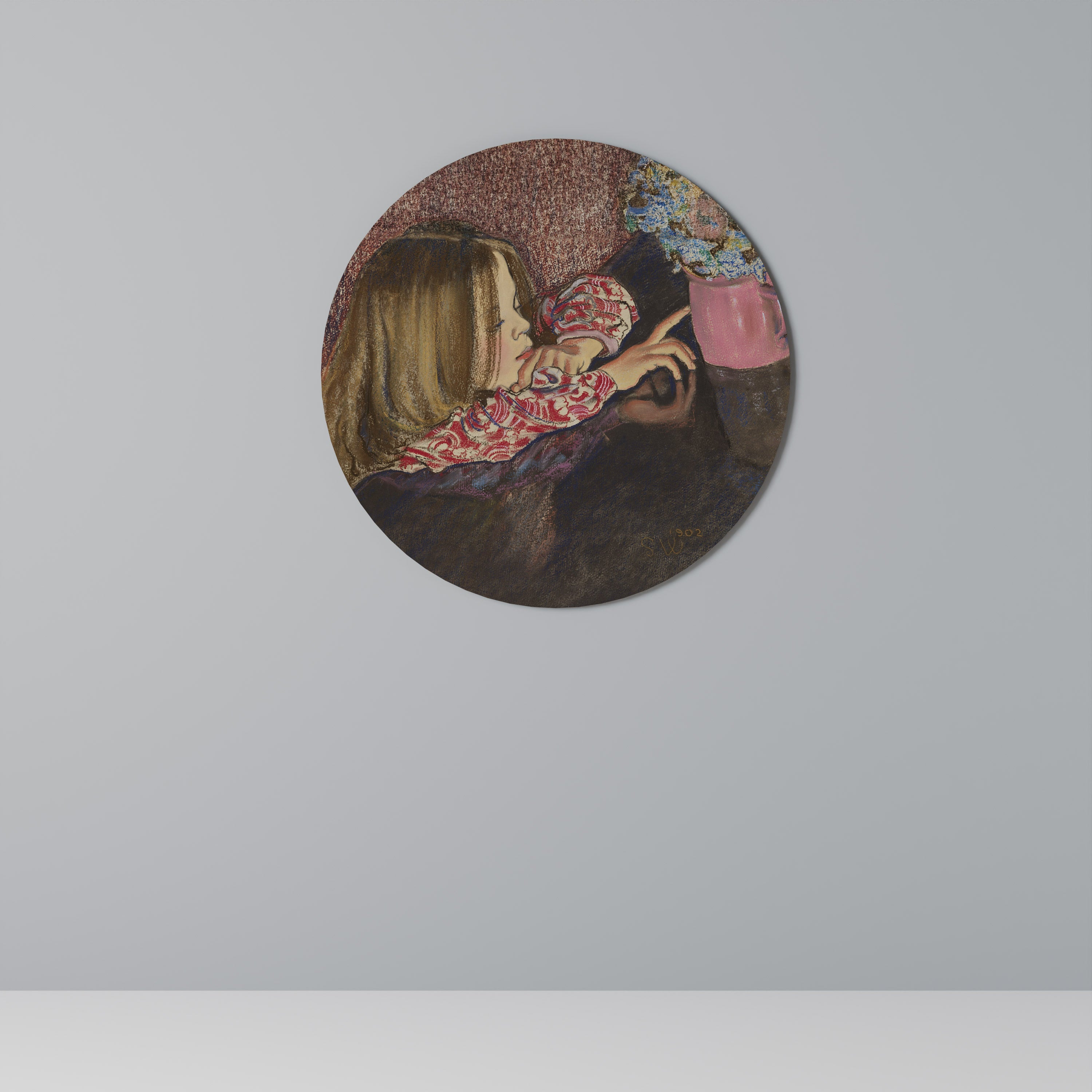 BARNLIK UNDER Rund Väggkonst