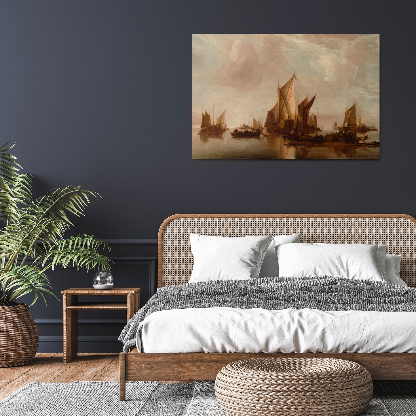 SAILS IN SERENITY Horizontal Canvas Print
