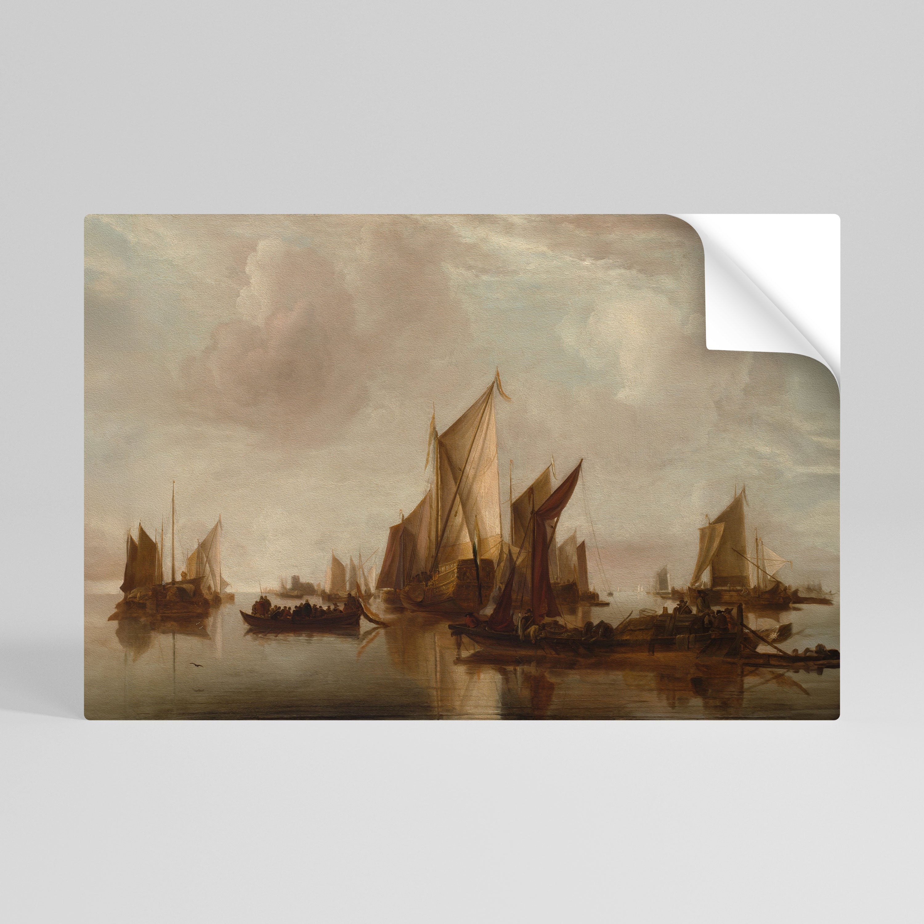 SAILS IN SERENITY Peel and Stick Horizontal Poster