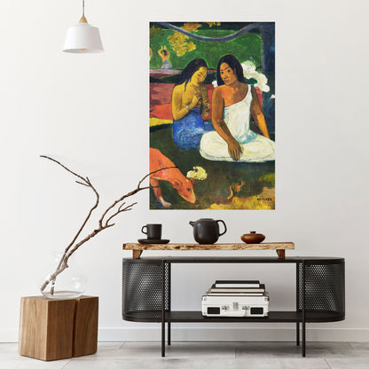 AREAREA AV GAUGUIN vertikal poster med självhäftande text