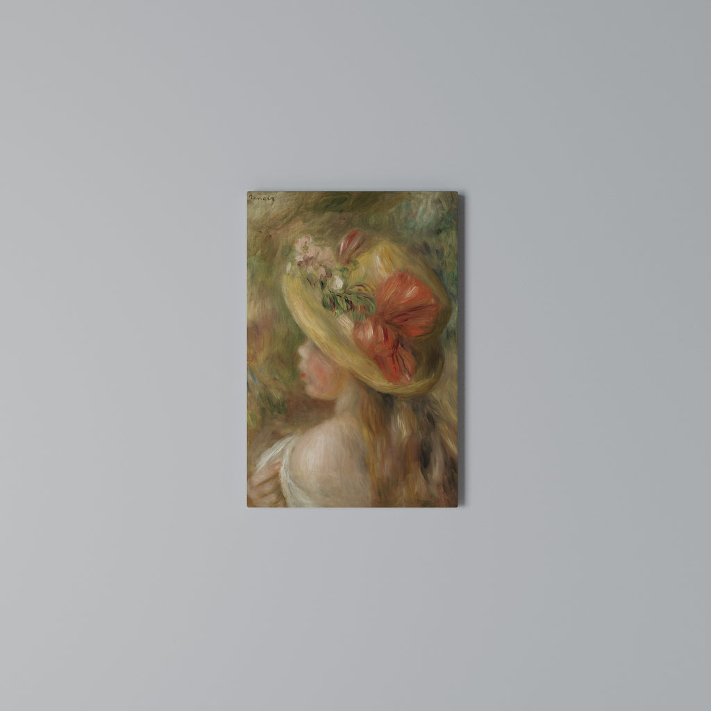 HAT OF PETALS Vertical Canvas Print