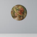 HAT OF PETALS Round Wall Art