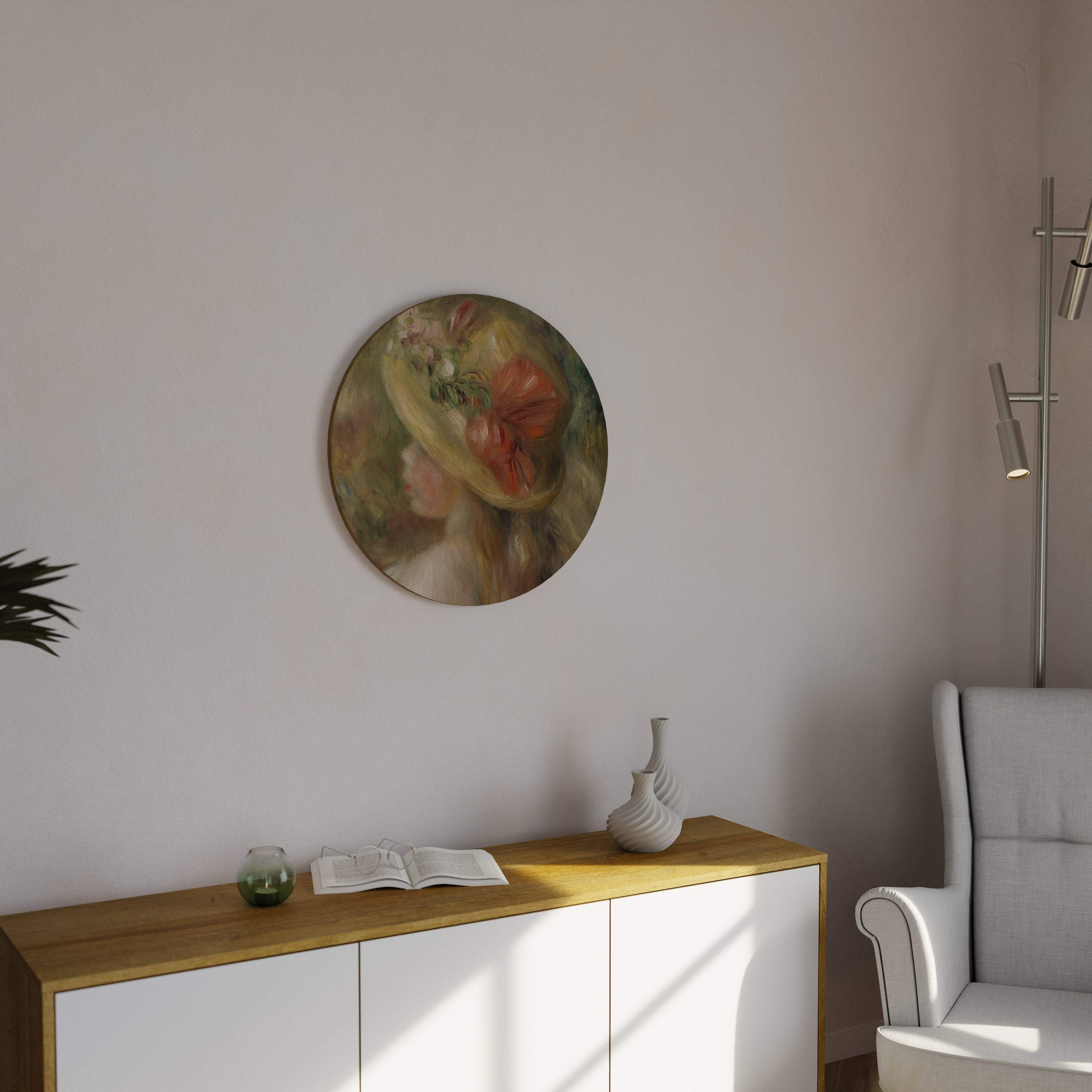 Rund väggdekoration med HATT AV KROPPLÅTAR