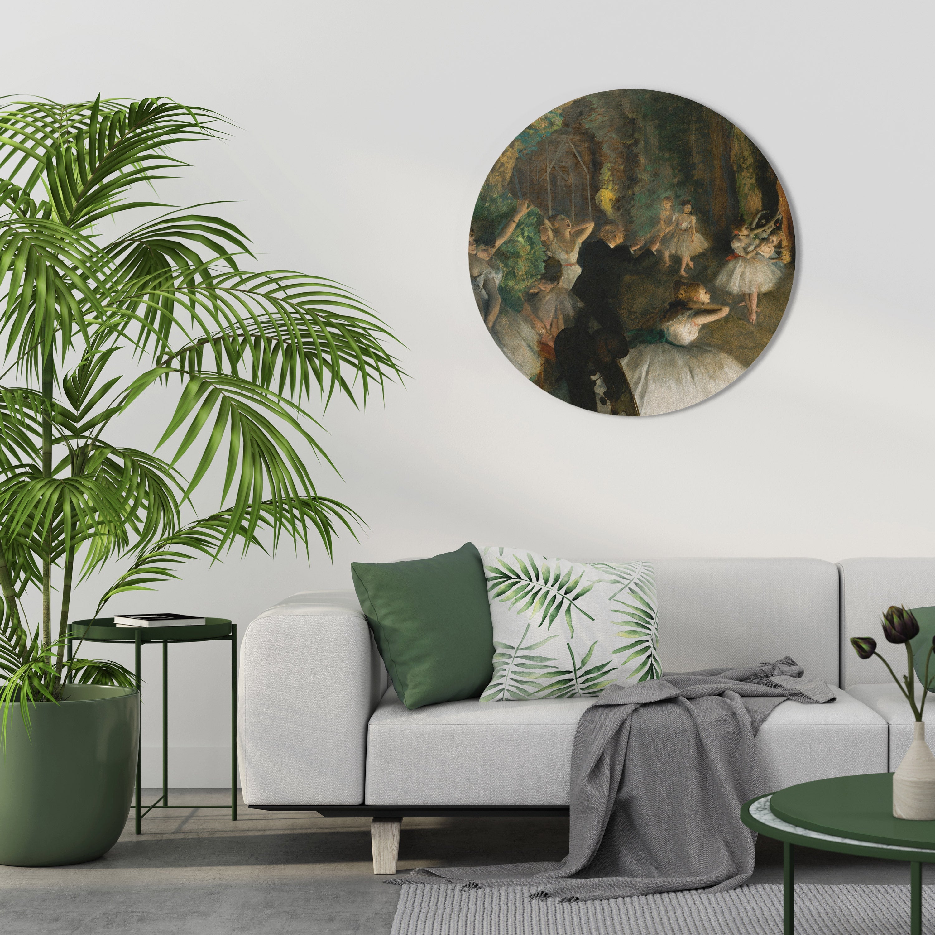 MYSTISK BALETREP Rund väggkonst