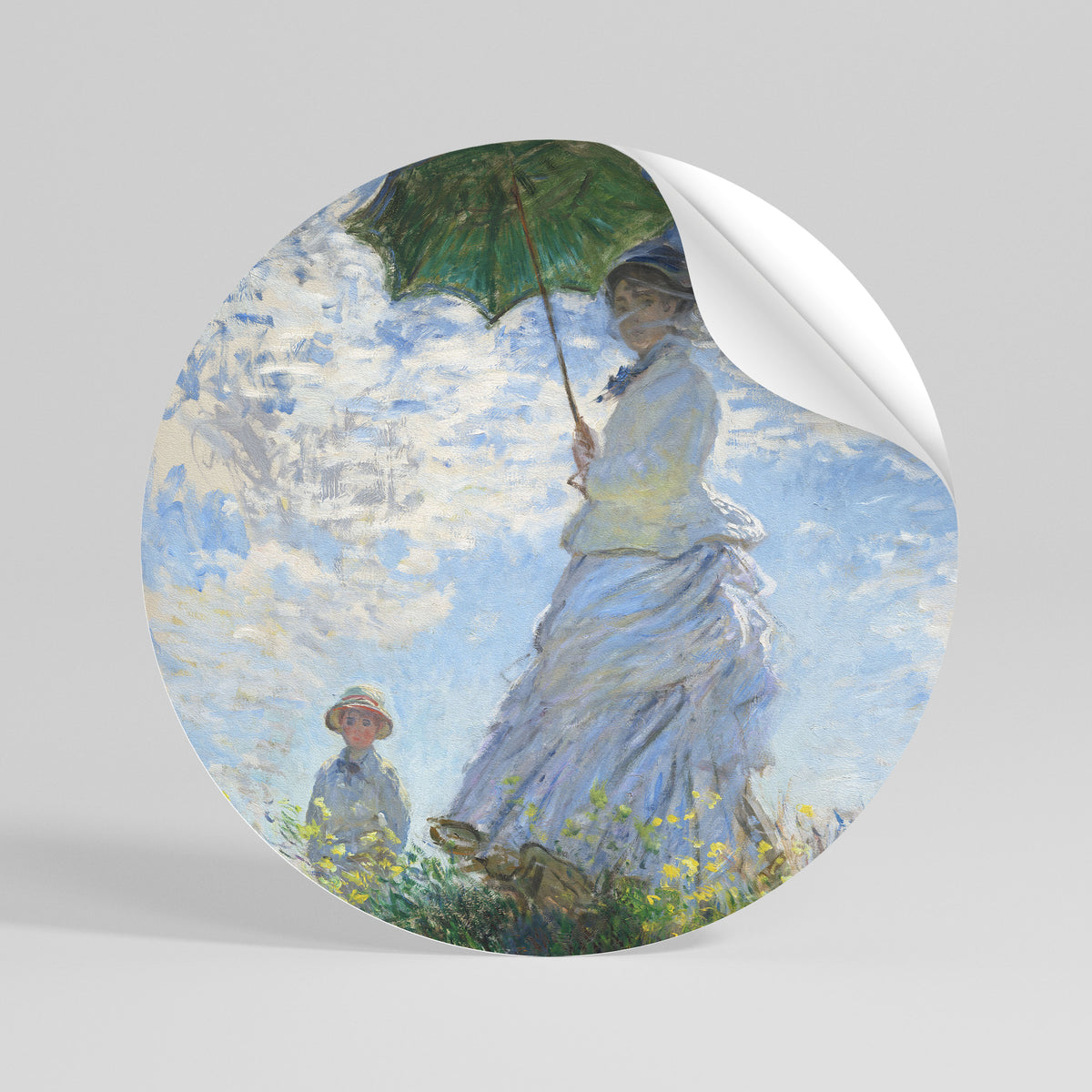 WHISPERS OF SPRING Peel and Stick Round Sticker