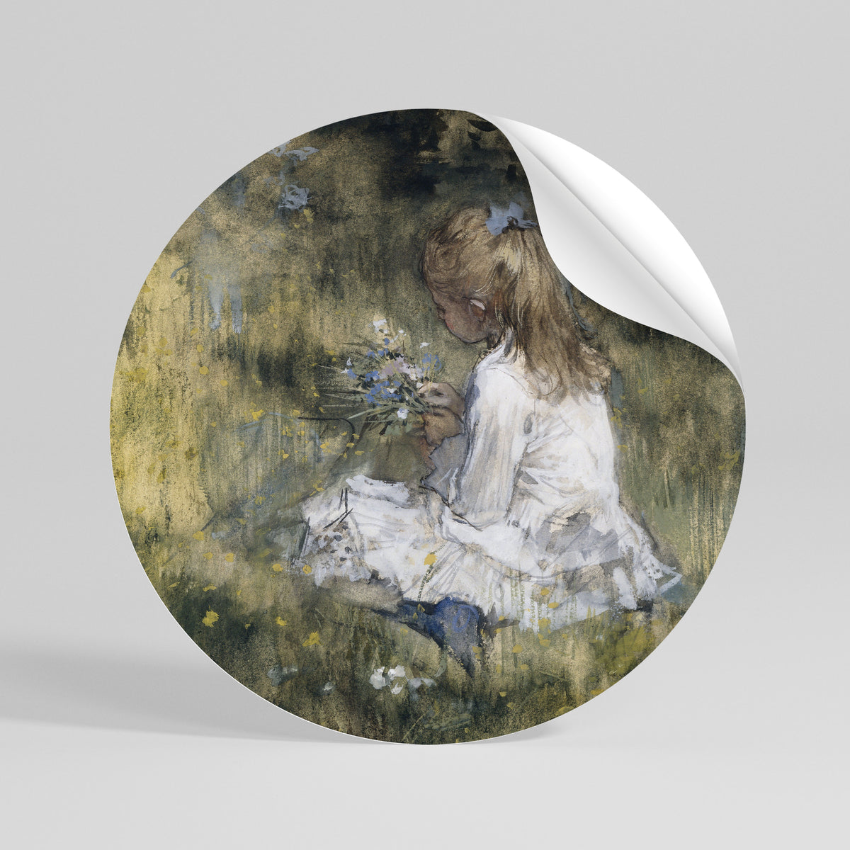 GATHERING SERENITY Peel and Stick Round Sticker
