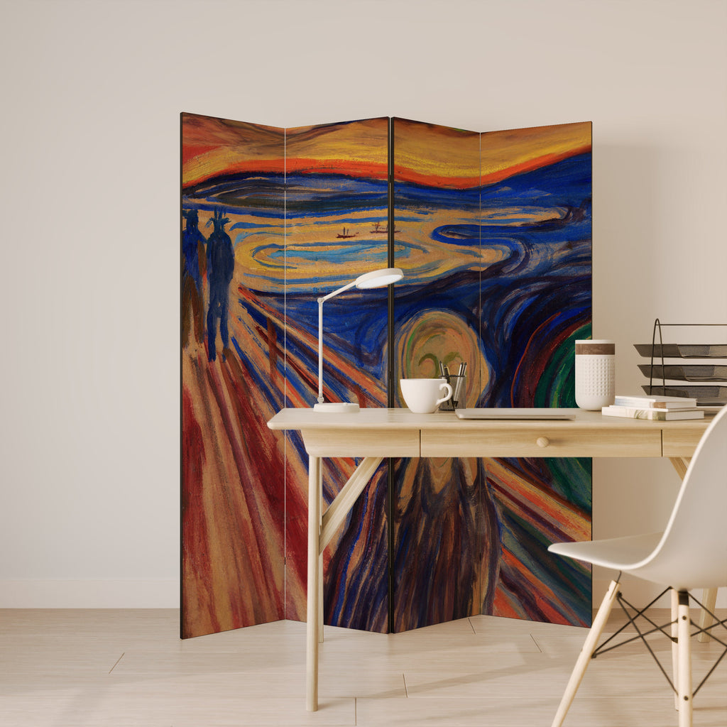 THE SCREAM Dekorativ rumsavdelare med 4 paneler