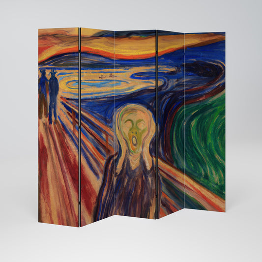 THE SCREAM Dekorativ rumsavdelare med 5 paneler