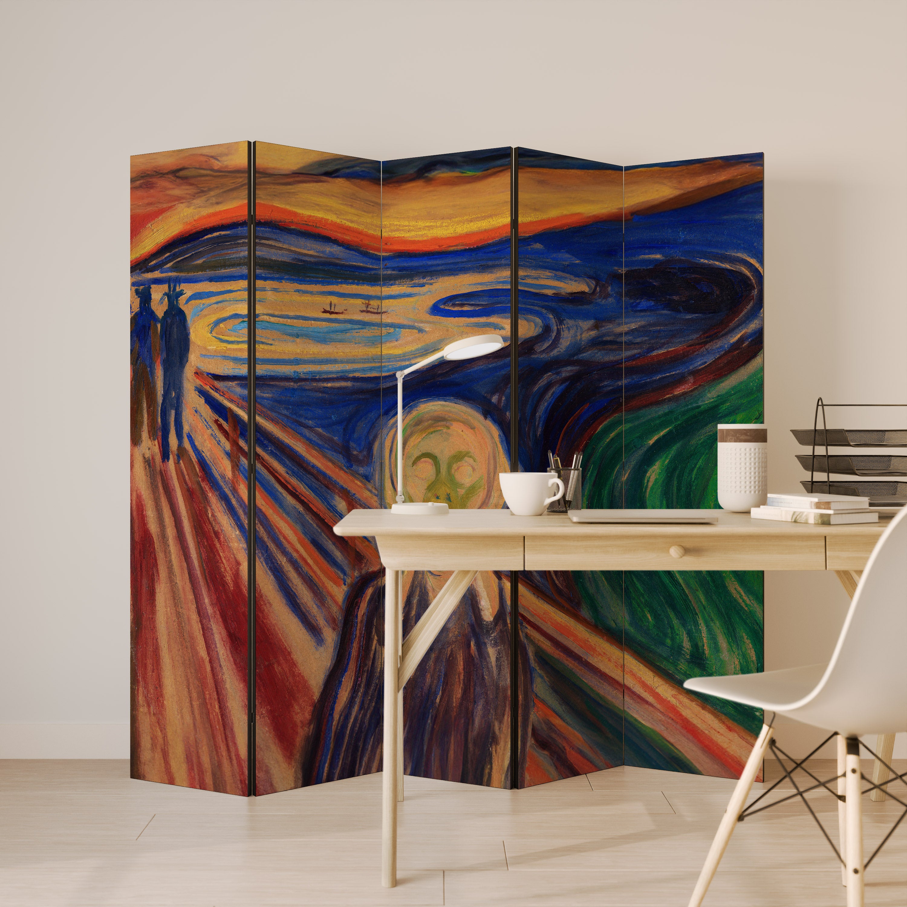 THE SCREAM Dekorativ rumsavdelare – 5 paneler