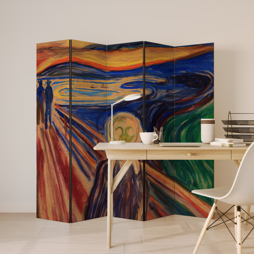 THE SCREAM Dekorativ rumsavdelare med 5 paneler