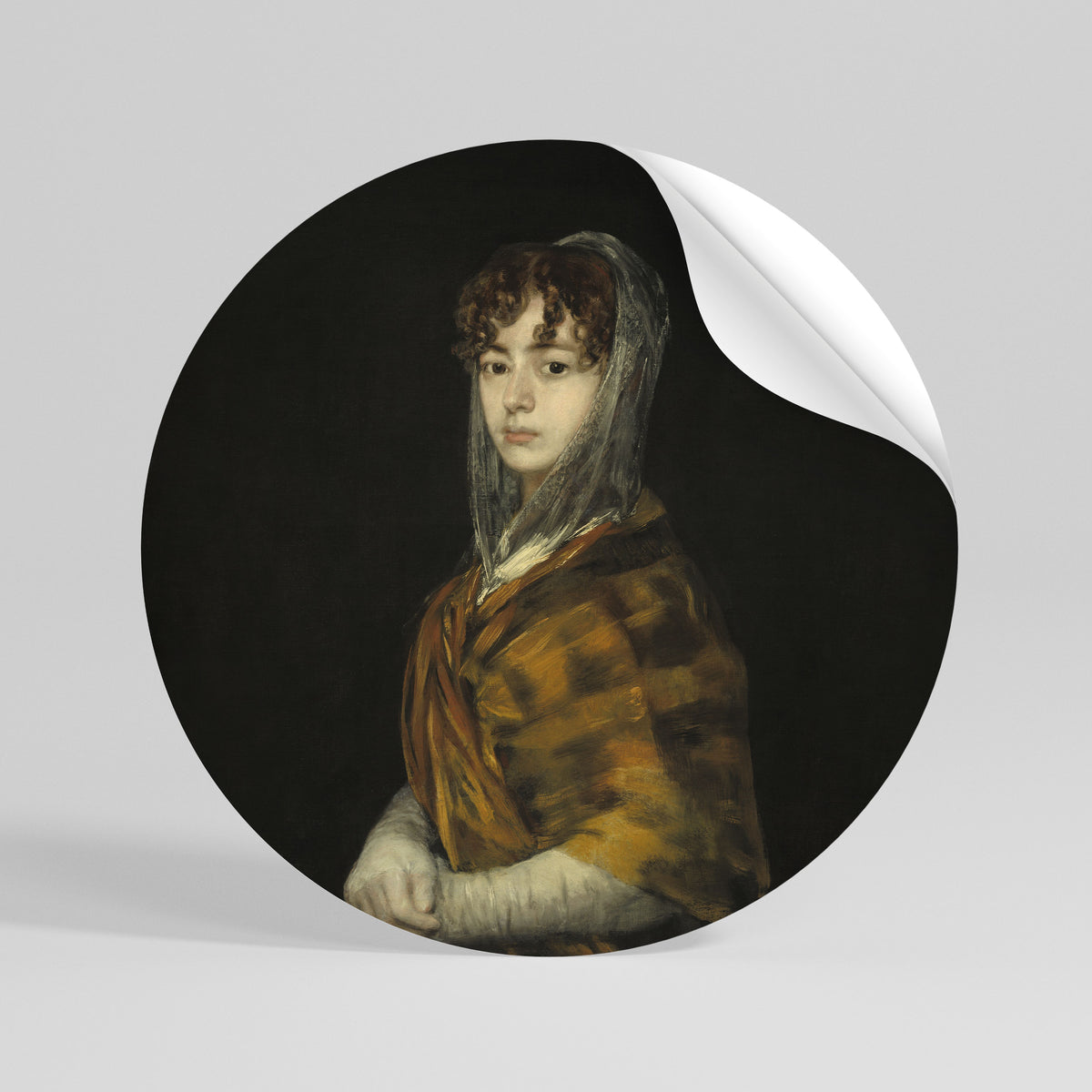 WHISPERS OF HISTORY Peel and Stick Round Sticker