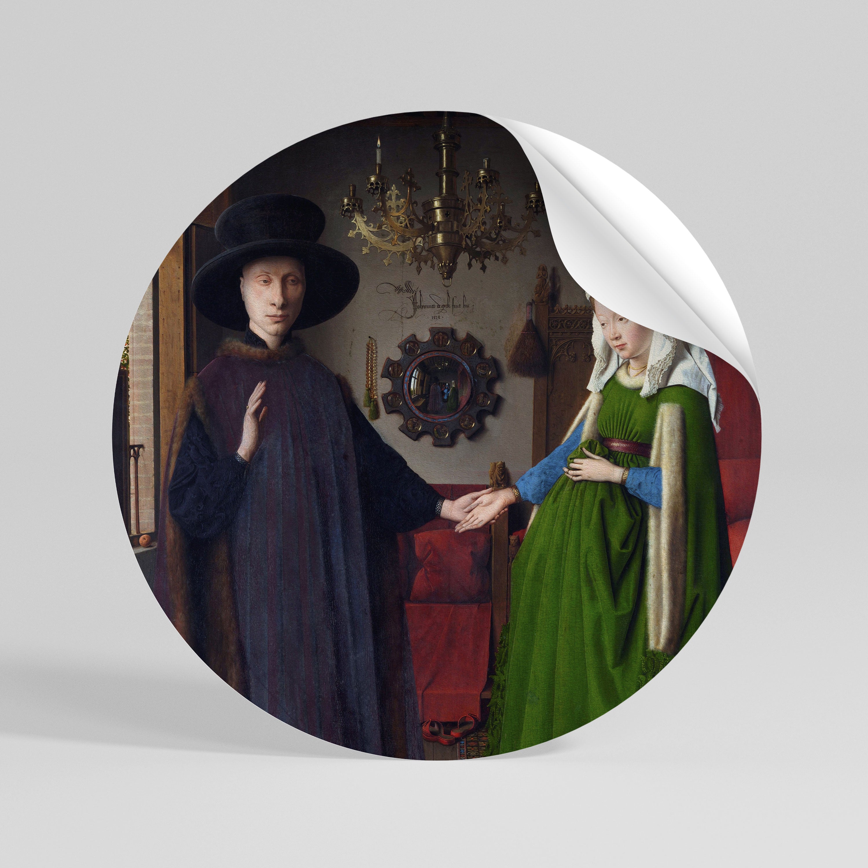 TIMELESS AFFECTION Peel and Stick Round Sticker
