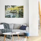 EN OASI AV GLÄDJE Horisontell Poster med självhäftande text