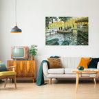 EN OASI AV GLÄDJE Horisontell Poster med självhäftande text