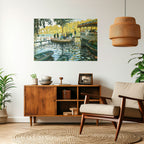 EN OASI AV GLÄDJE Horisontell Poster med självhäftande text