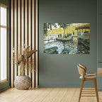 EN OASI AV GLÄDJE Horisontell Poster med självhäftande text