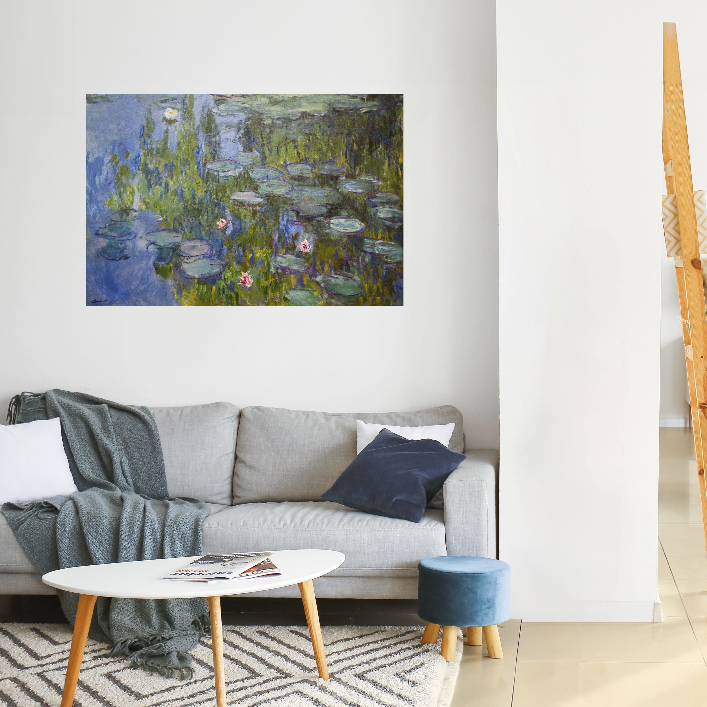 VATTENLILJOR Skala och klistra horisontell poster