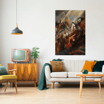 FURY IN MOTION Peel and Stick Vertical Poster