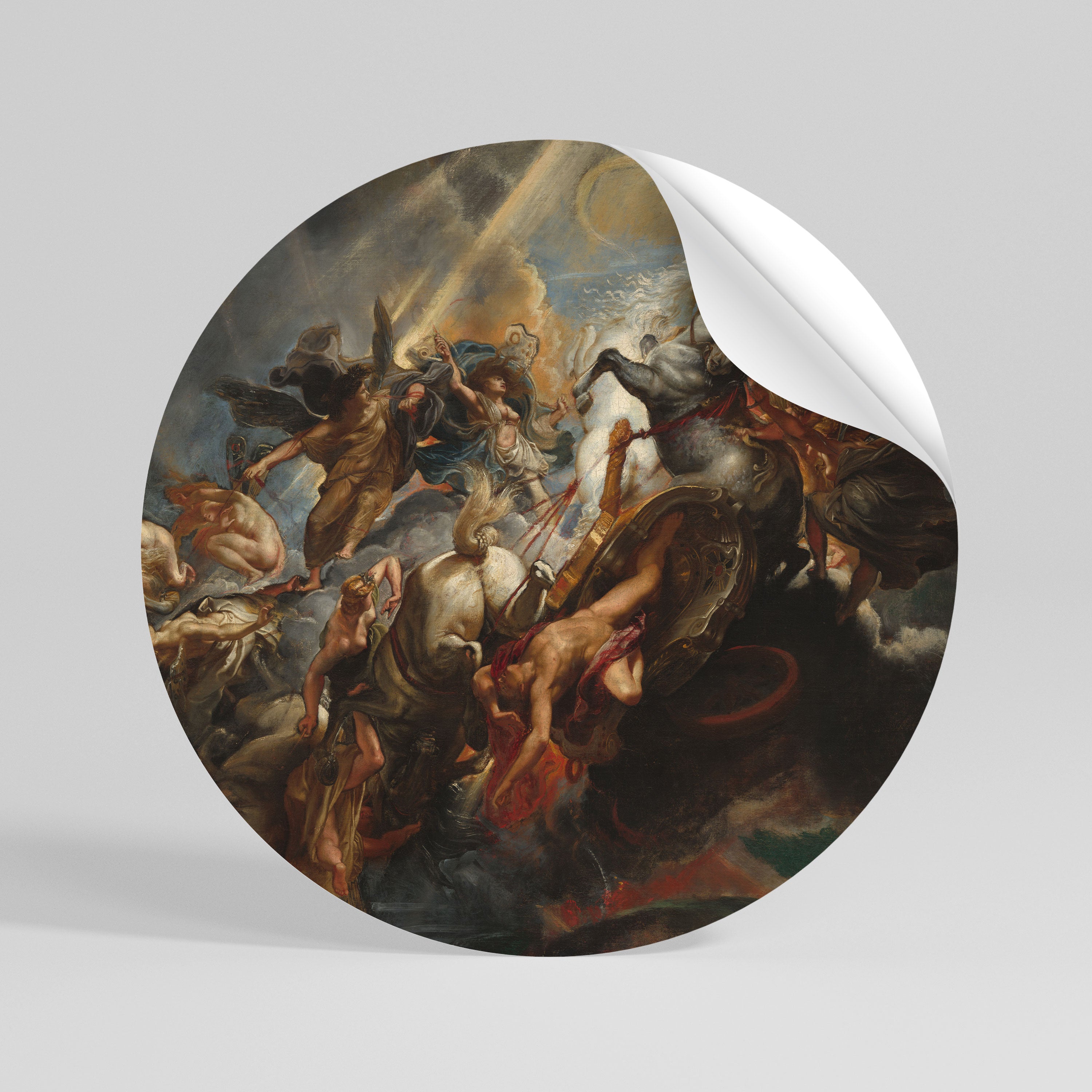 FURY IN MOTION Rund väggdekal