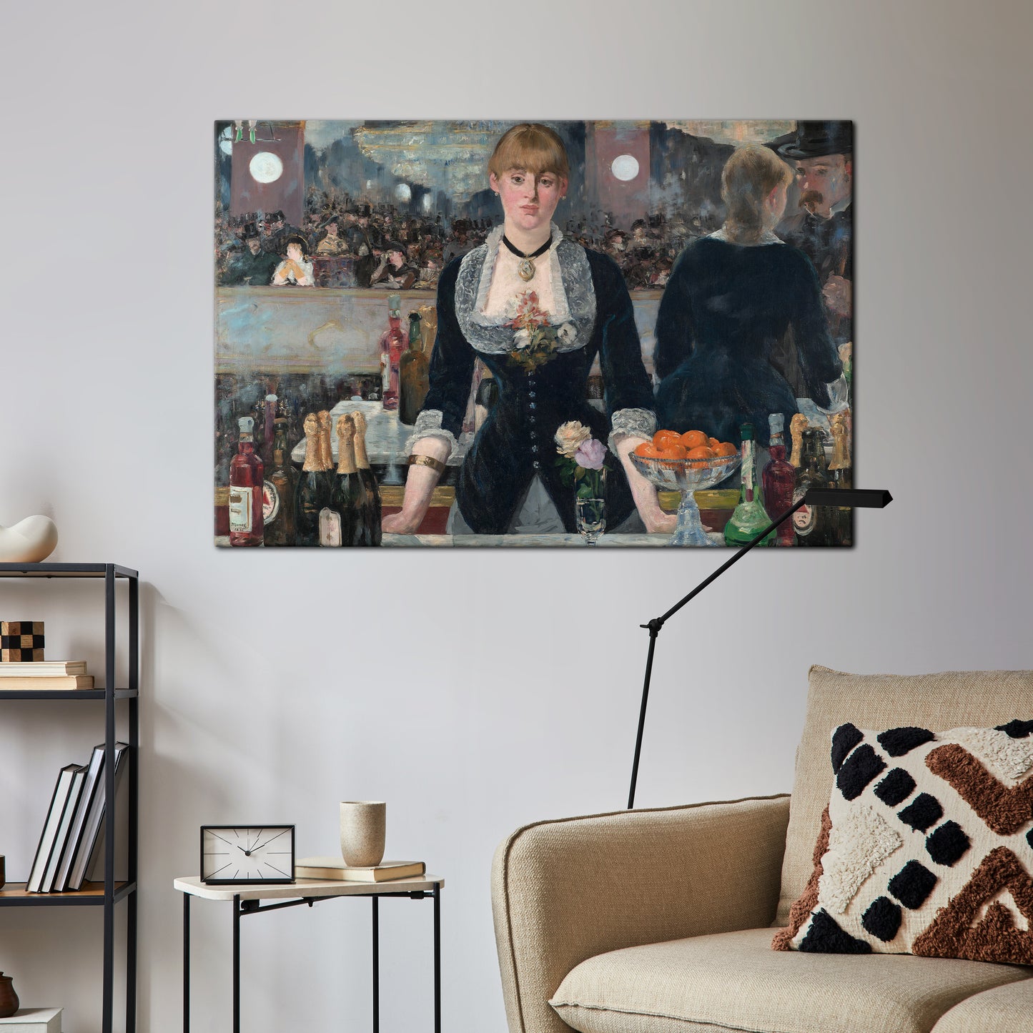 SHADOWS AT THE BAR Horizontal Canvas Print