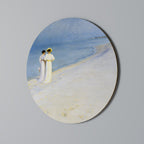 SUMMER EVENING ON SKAGEN'S BEACH Round Wall Art
