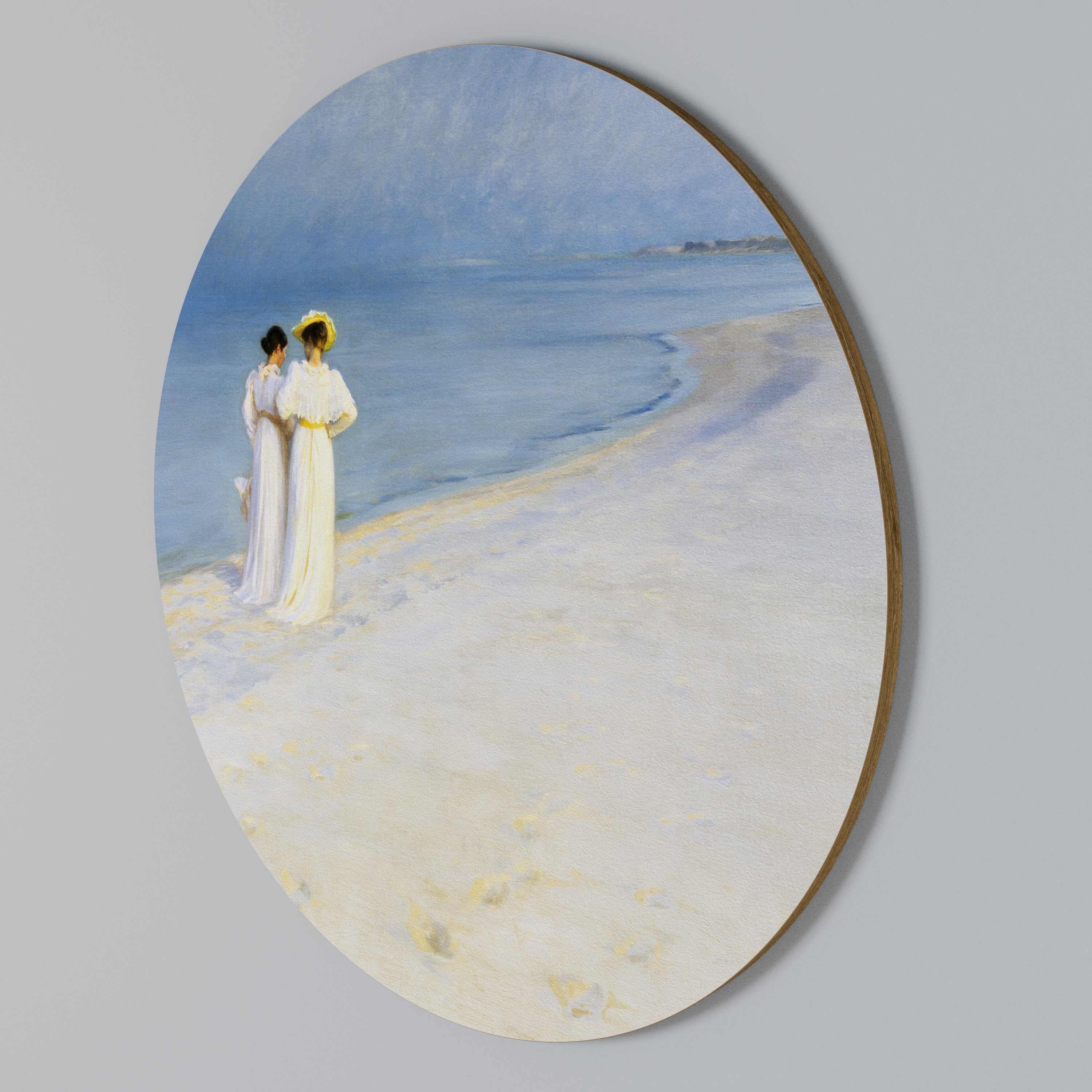 SUMMER EVENING ON SKAGEN'S BEACH Round Wall Art