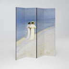 SUMMER EVENING ON SKAGEN'S BEACH Rumsavdelare 4 paneler
