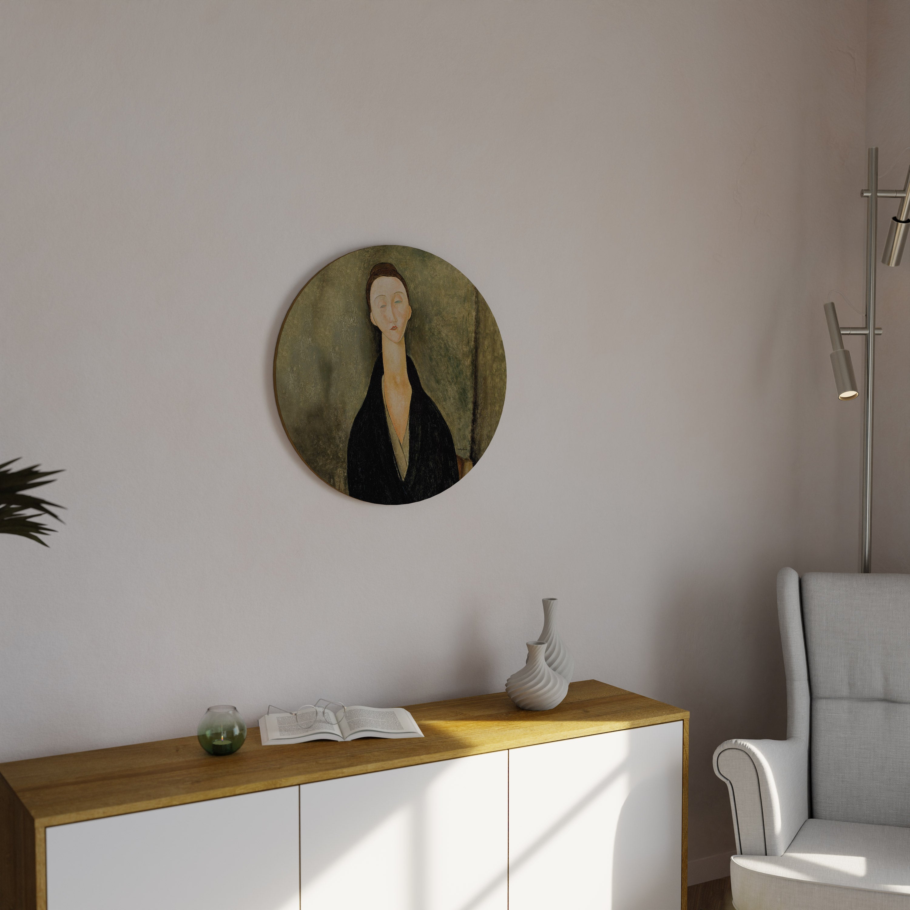 AMEDEO MODIGLIANI Rund Väggkonst
