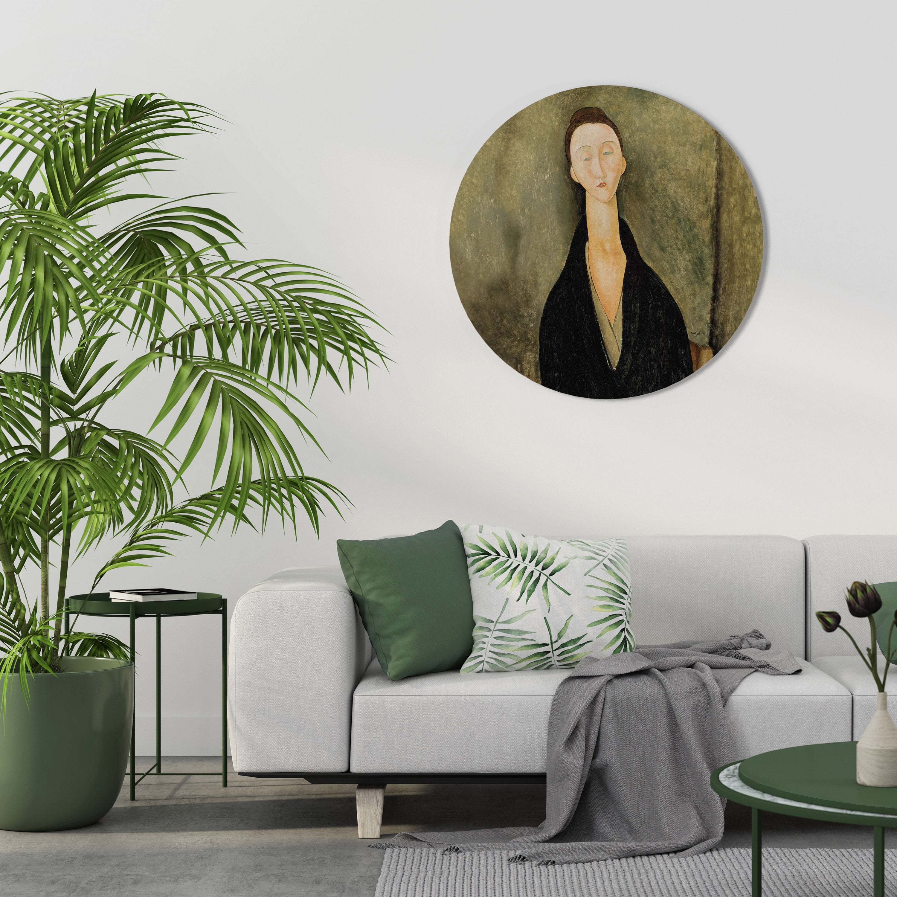 AMEDEO MODIGLIANI Rund Väggkonst