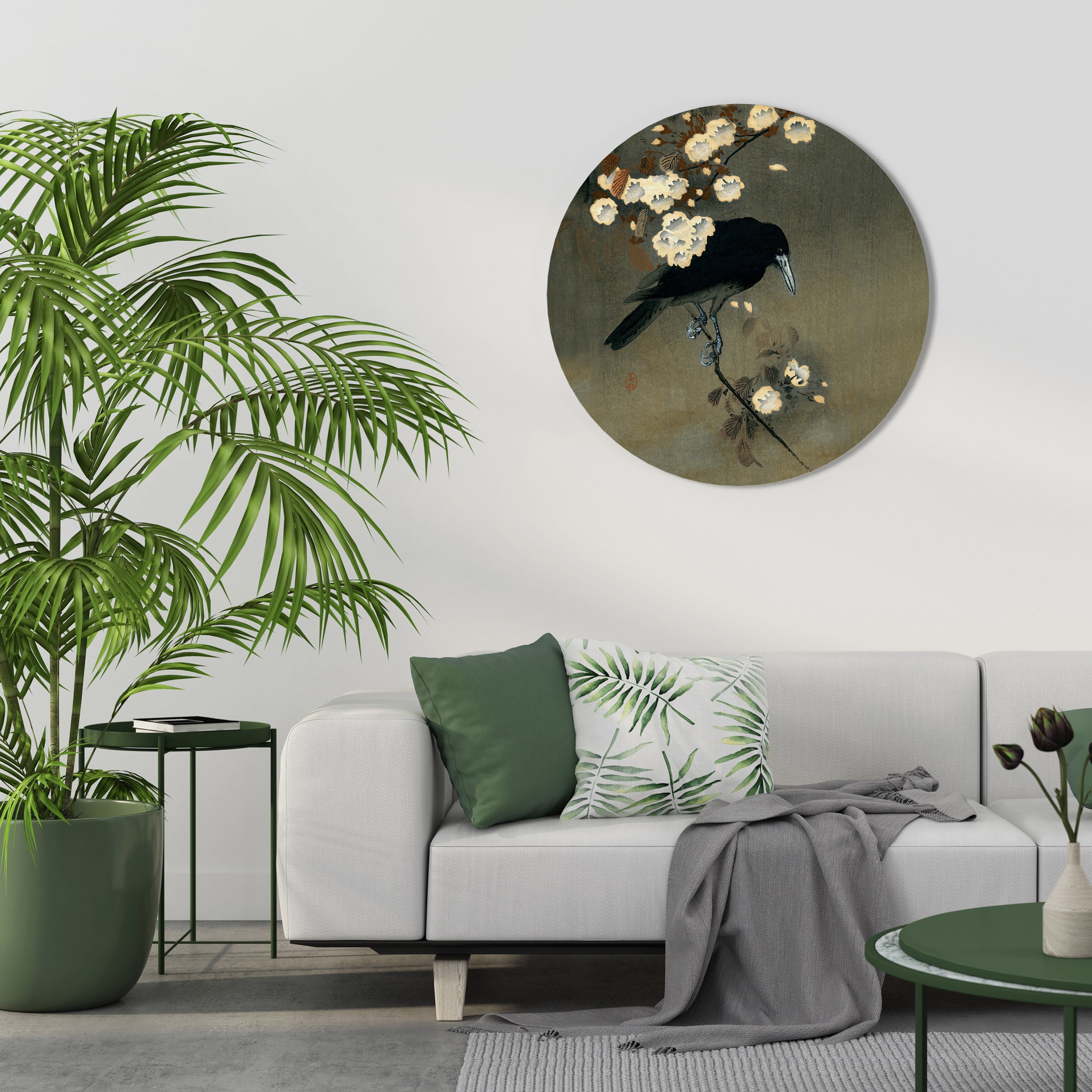 Rund väggdekoration med KRÅKOR OCH KRÅKOR