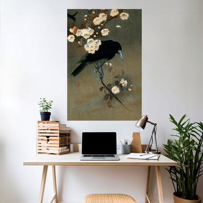 PETALS AND CROWS Peel and Stick Vertical Poster