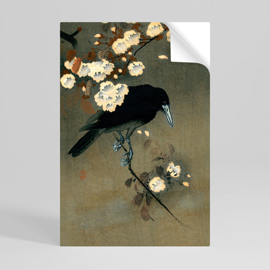 Petals and Crows vertikal affisch med självhäftande motiv