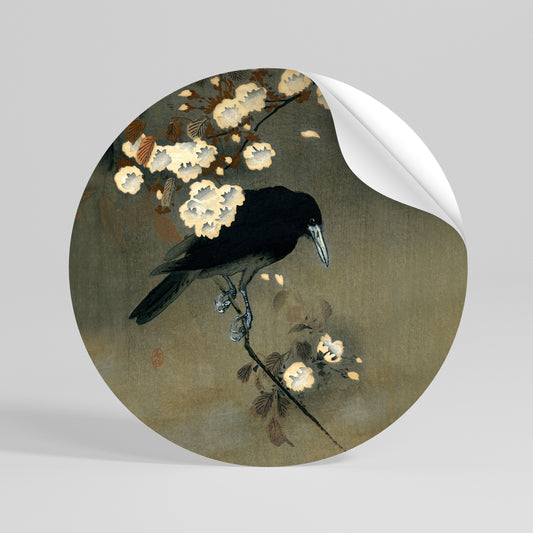 PETALS AND CROWS Rund väggdekal