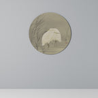 ZILVERREIGERS IN MOERAS Round Wall Art