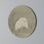 ZILVERREIGERS IN MOERAS Round Wall Art