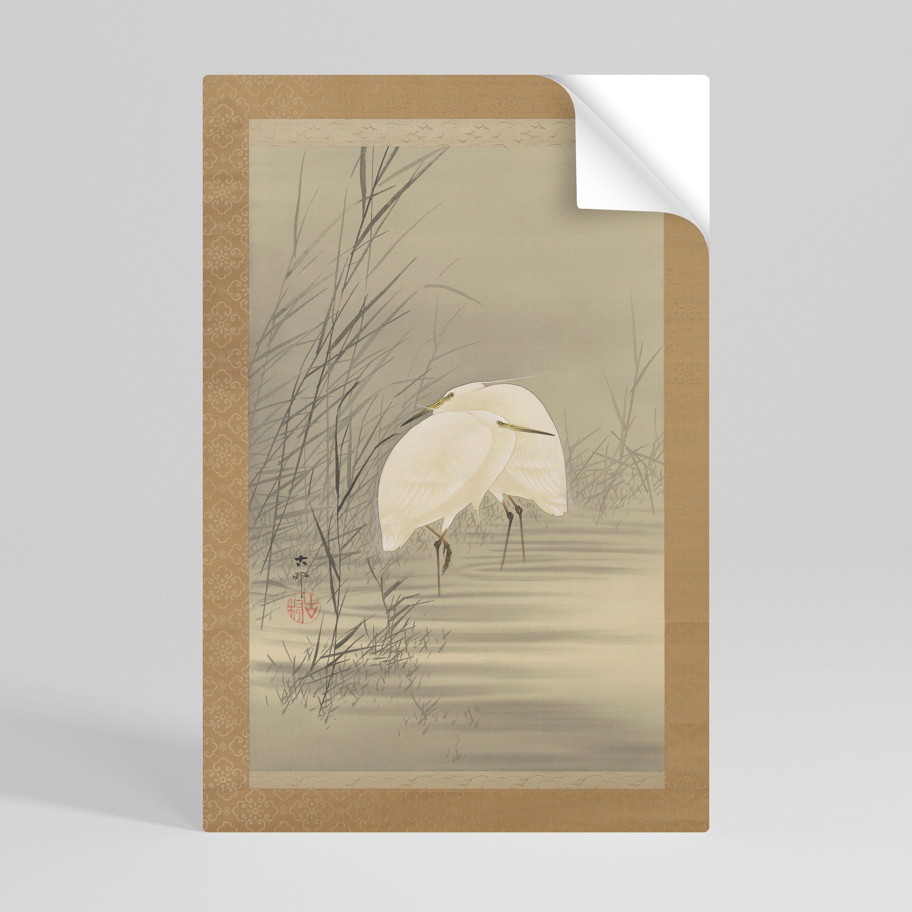 ZILVERREIGERS IN MOERAS Peel and Stick Vertical Poster