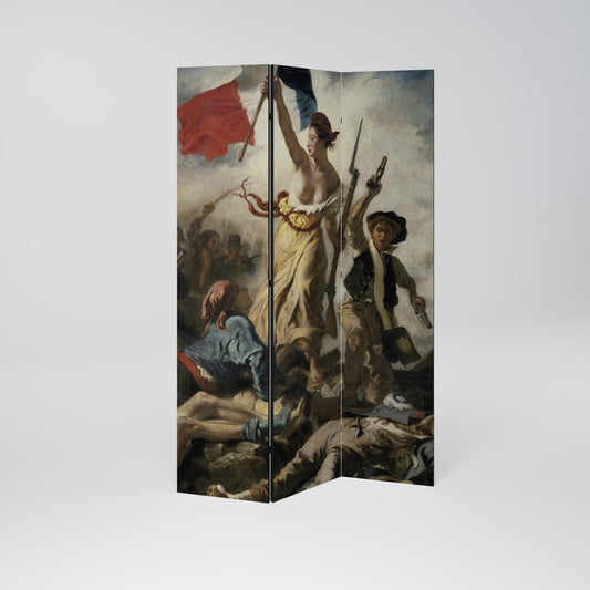 LIBERTY LEADING THE PEOPLE Dekorativ rumsavdelare – 3 paneler