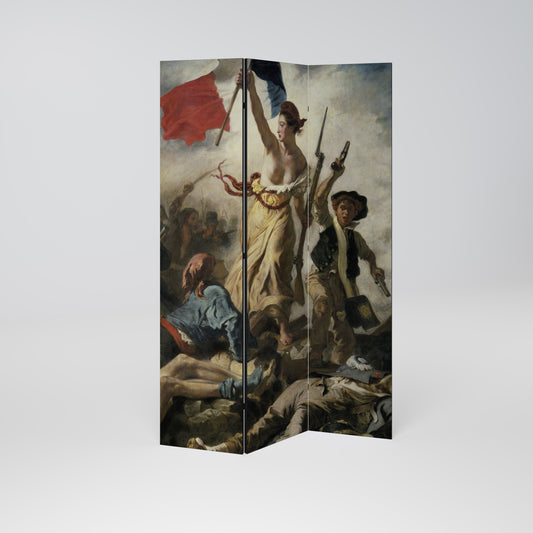 LIBERTY LEADING THE PEOPLE Dekorativ rumsavdelare med 3 paneler