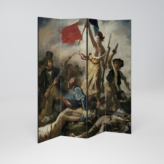 LIBERTY LEADING THE PEOPLE Dekorativ rumsavdelare med 4 paneler